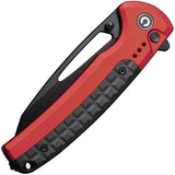 Civivi Sentinel Strike Button Lock Black & Red Aluminum & FRN Folding K110 Knife 22025B1