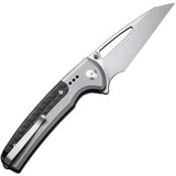 Civivi Sentinel Strike Button Lock Black & Gray Aluminum & FRN Folding K110 Knife 22025B2