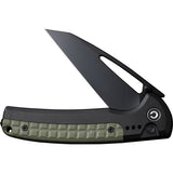 Civivi Sentinel Strike Button Lock Black & OD Green Aluminum & FRN Folding K110 Knife 22025B3