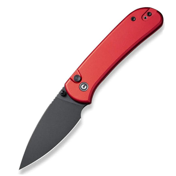 Civivi Qubit Button Lock Red Aluminum Folding 14C28N Drop Pt Pocket Knife 22030E2