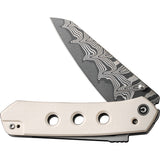 Civivi Vision FG Superlock Ivory G10 Folding Damascus Pocket Knife 22036DS1