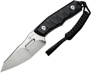 Civivi Propugnator Black G10 D2 Steel Fixed Blade Knife w/ Belt Sheath 230021