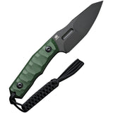 Civivi Propugnator Green Micarta D2 Steel Fixed Blade Knife w/ Sheath 230022