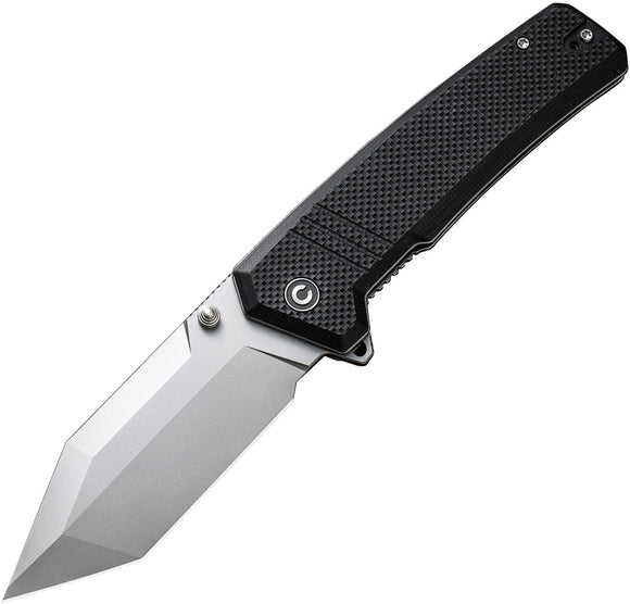 Civivi Bhaltair Linerlock Black G10 Folding 14C28N Tanto Pocket Knife 230241