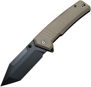 Civivi Bhaltair Linerlock Tan G10 Folding 14C28N Tanto Pocket Knife 230242