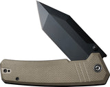 Civivi Bhaltair Linerlock Tan G10 Folding 14C28N Tanto Pocket Knife 230242