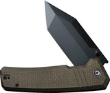 Civivi Bhaltair Linerlock Green Micarta Folding 14C28N Tanto Pocket Knife 230243