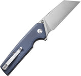 Civivi Amirite Button Lock Neutral Blue G10 Folding Nitro-V Pocket Knife  OPEN BOX