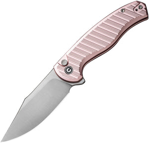 Civivi Stormhowl Button Lock Light Pink Aluminum Folding Nitro-V Pocket Knife 23040B3