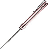 Civivi Stormhowl Button Lock Light Pink Aluminum Folding Nitro-V Pocket Knife 23040B3