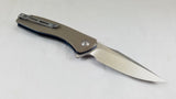 Civivi Baklash Tan G10 Folding Knife Satin Blade by We Knife Co 801b