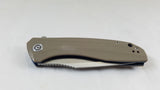 Civivi Baklash Tan G10 Folding Knife Satin Blade by We Knife Co 801b
