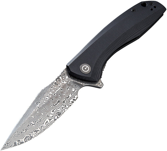 Civivi Baklash Black G10 Folding Damascus Steel Pocket Knife 801DS