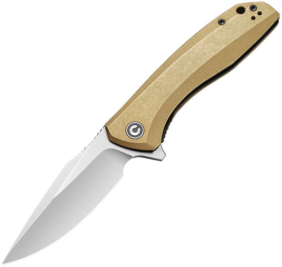 Civivi Baklash Linerlock Brass 154cm Folding Knife 801J