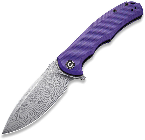 Civivi Praxis Linerlock Purple Damascus Folding knife 803ds2