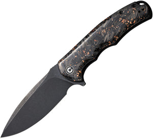 Civivi Praxis Pocket Knife Linerlock Carbon Fiber & Copper Folding 9Cr18MoV 803I