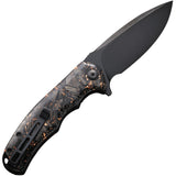 Civivi Praxis Pocket Knife Linerlock Carbon Fiber & Copper Folding 9Cr18MoV 803I