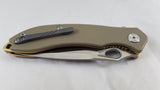 Civivi Aquila Linerlock Tan G10 Folding Knife Satin VG10 by We Knife Co 805D
