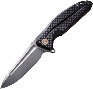 Civivi Statera Linerlock Black G10/Carbon Fiber D2 Folding Knife 901C