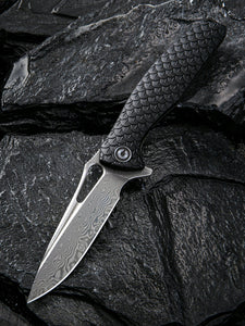Civivi Wyvern Linerlock Black FRN Folding Damascus Steel Pocket Knife 902DS