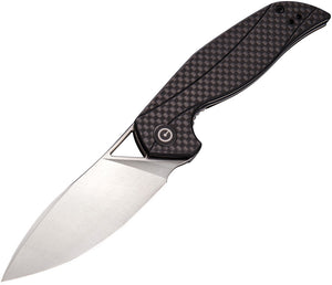 Civivi Anthropos Linerlock Black Carbon Fiber Folding Knife Flipper 903c