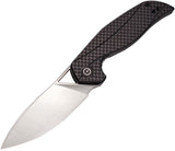 Civivi Anthropos Linerlock Black Carbon Fiber Folding Knife Flipper 903c