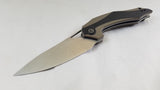 Civivi Plethiros Linerlock Tan Carbon Fiber Folding D2 Knife Flipper 904a