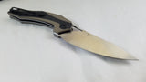 Civivi Plethiros Linerlock Tan Carbon Fiber Folding D2 Knife Flipper 904a