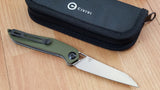 Civivi McKenna  Green G10 Folding D2 Front Flipper Knife 905b