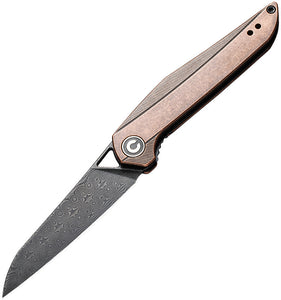 Civivi McKenna Linerlock Copper Damascus Folding Knife 905ds3