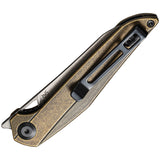 Civivi McKenna Linerlock Brass Folding Pocket Knife 905d