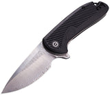 Civivi Durus Linerlock Black G10 Folding Damascus Pocket Knife 906DS
