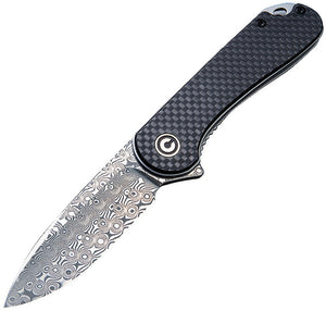 Civivi Elementum Linerlock G10/Carbon Fiber Folding Damascus Pocket Knife 907DS