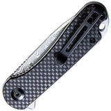 Civivi Elementum Linerlock G10/Carbon Fiber Folding Damascus Pocket Knife 907DS