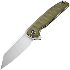 Civivi Brigand Linerlock Coarse Green G10 Folding D2 Steel Pocket Knife 909A