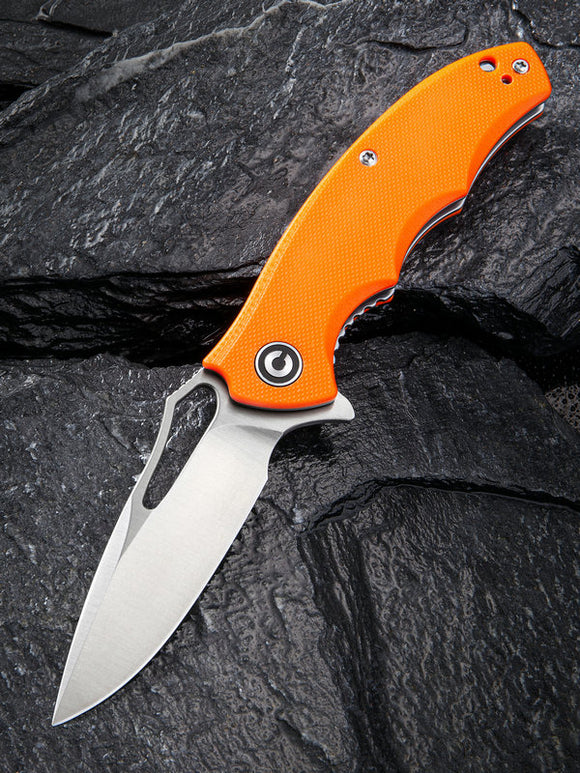 Civivi Little Fiend Linerlock Orange G10 Folding D2 Steel Pocket Knife 910B