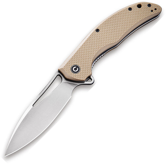 Civivi Vexer Linerlock Tan Coarse G10 Folding D2 Steel Pocket Knife 915B
