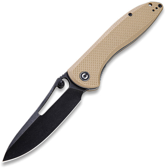 Civivi Picaro Linerlock Tan Coarse G10 Folding D2 Steel Pocket Knife 916B