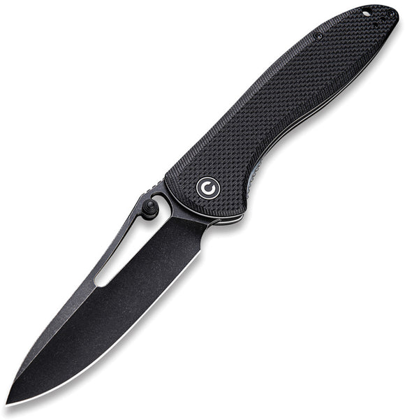 Civivi Picaro Linerlock Black Coarse G10 Folding D2 Steel Pocket Knife 916D