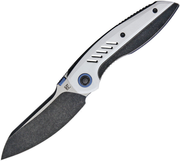 Custom Knife Factory Ossom Framelock M390 Steel G10 Handle Folding Knife 05