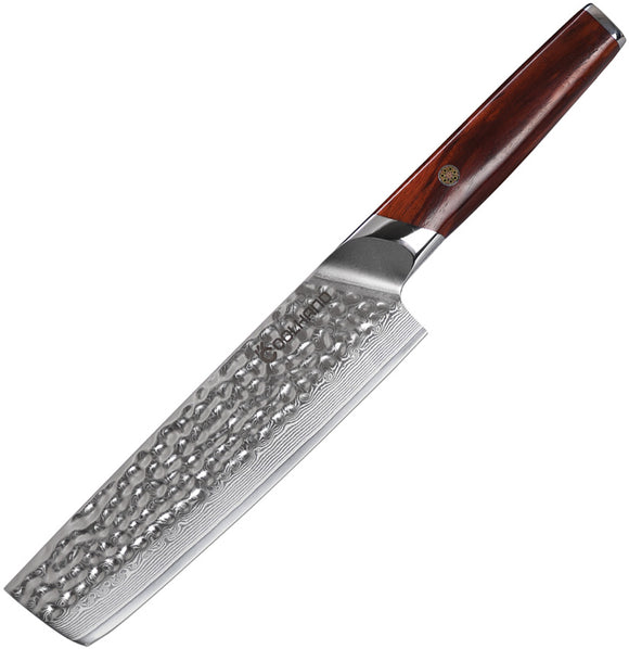Coolhand Nakiri Cocobolo Wood Damascus Steel Kitchen Knife 7197DCB