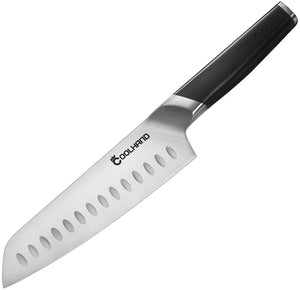 Coolhand Santoku Black Smooth G10 1.4116 Stainless Kitchen Knife 7197GG10