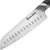 Coolhand Santoku Black Smooth G10 1.4116 Stainless Kitchen Knife 7197GG10