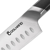 Coolhand Santoku Black Smooth G10 1.4116 Stainless Kitchen Knife 7197GG10