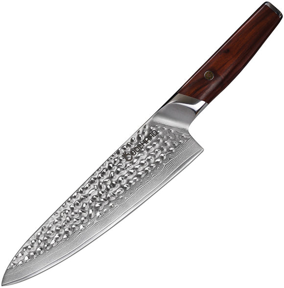 Coolhand Chef's Brown Cocobolo Wood Damascus Kitchen Knife 7198DCB