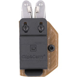 Clip & Carry Brown Kydex Victorinox Spirit Multi-Tool Models Belt Sheath 074