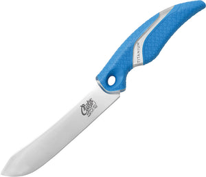 Camillus Cuda Blue Titanium 4116 Stainless Fixed Blade Breaking Knife 18093