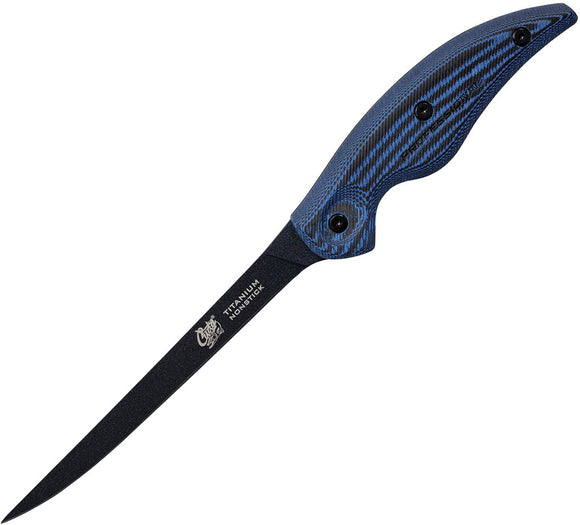 Camillus Cuda Professional Blue Micarta 40A Fixed Blade Fillet Knife 18125