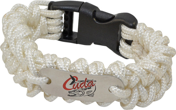 Camillus Cuda Fishing Brand Large Women's White Paracord Bracelet 18339
