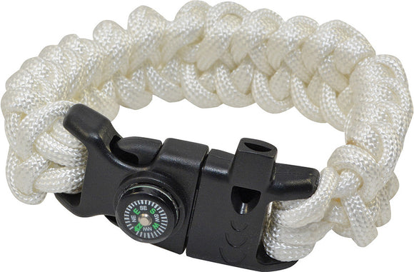 Camillus Cuda Fishing Brand Small Men's White Paracord Bracelet 18345